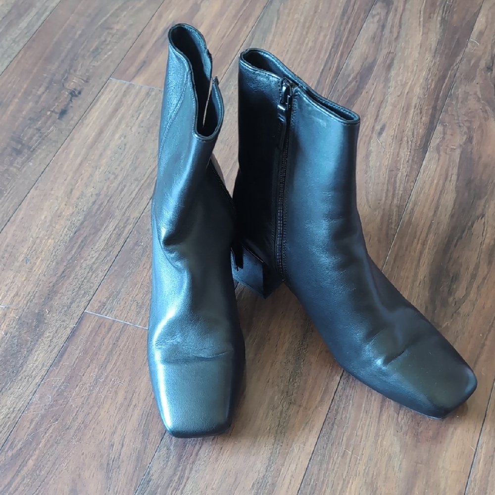 Vince Sleek Black Ankle Booties
